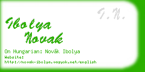 ibolya novak business card