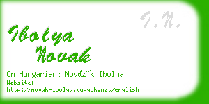 ibolya novak business card